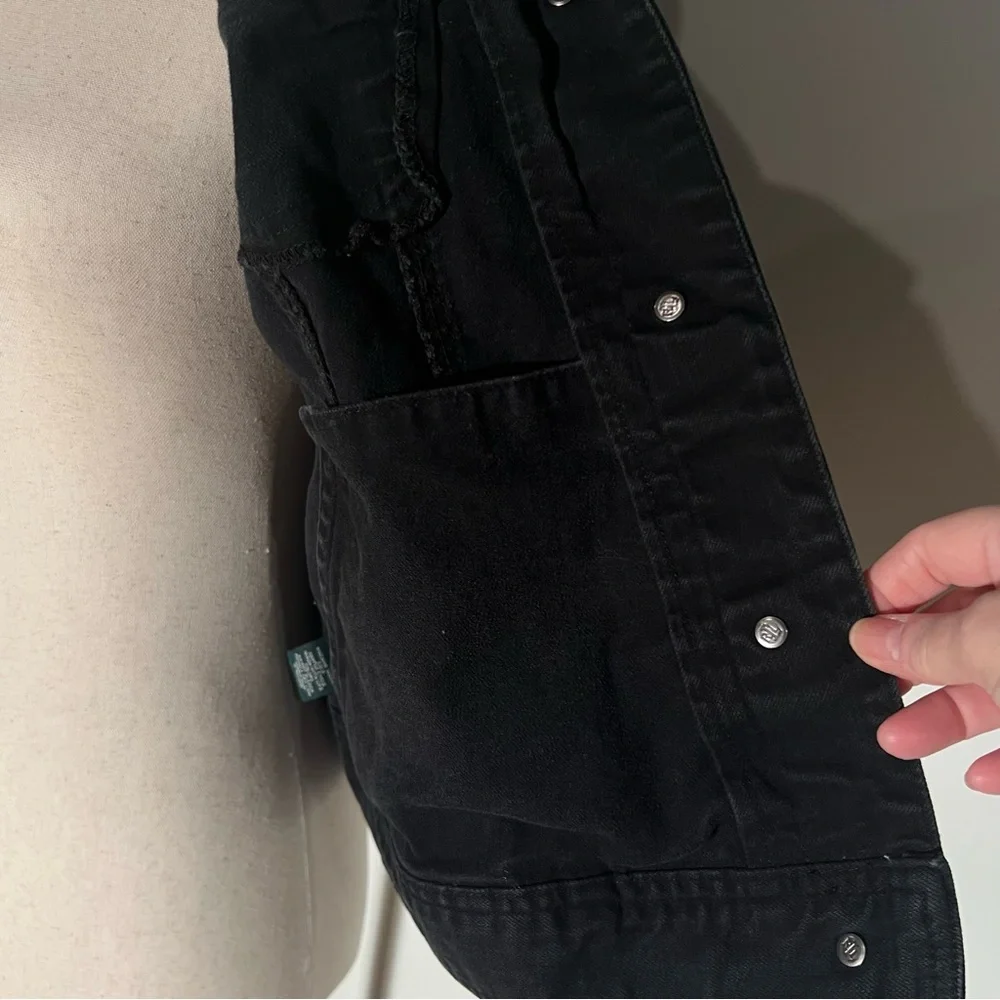 LAUREN RALPH LAUREN Black Cotton Jean Jacket - Picture 9 of 13